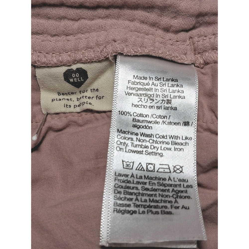 Madewell The Untailored Wide Leg Crop Pants Size M Dusty Rose Crepe Gauzy Beach - Picture 5 of 8